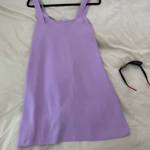 Purple square neck Zara dress